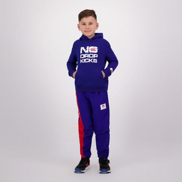 Canterbury Of New Zealand KIDS LEGENDS NO DROP KICKS HOODIE BLUE