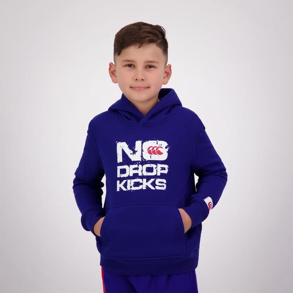 canterbury of new zealand KIDS LEGENDS NO DROP KICKS HOODIE BLUE