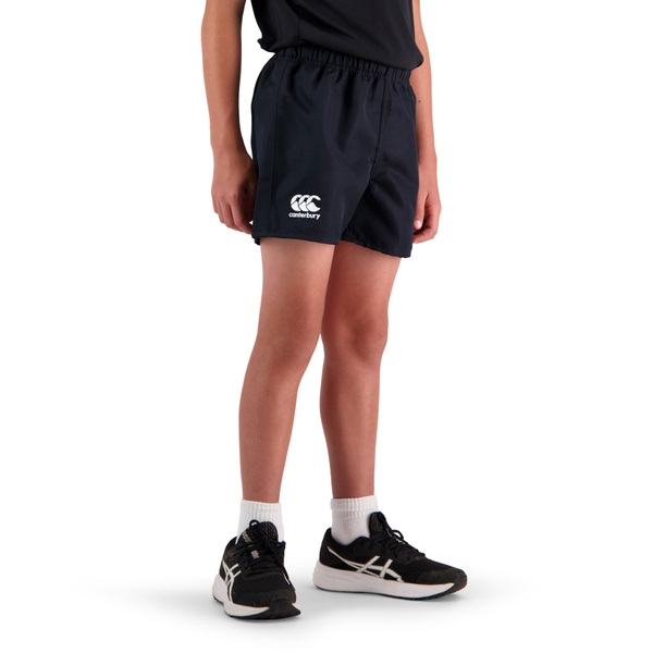 Canterbury Of New Zealand KIDS PROFESSIONAL SHORT WITHOUT POCKETS BLACK
