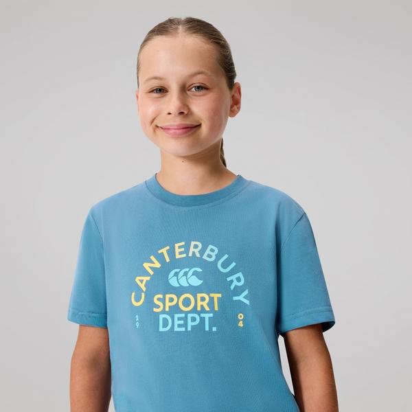 Canterbury Of New Zealand KIDS SPORT DEPT. T-SHIRT BLUE