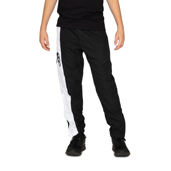 canterbury of new zealand KIDS STRIPE CUFFED TRACKPANT BLACK