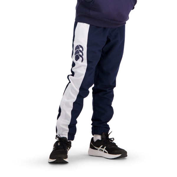 canterbury of new zealand KIDS STRIPE CUFFED TRACKPANT NAVY