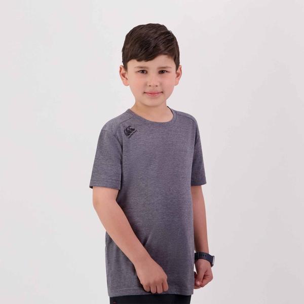 Canterbury Of New Zealand KIDS VAPODRI SHORT SLEEVE TEMPO T-SHIRT IN GREY
