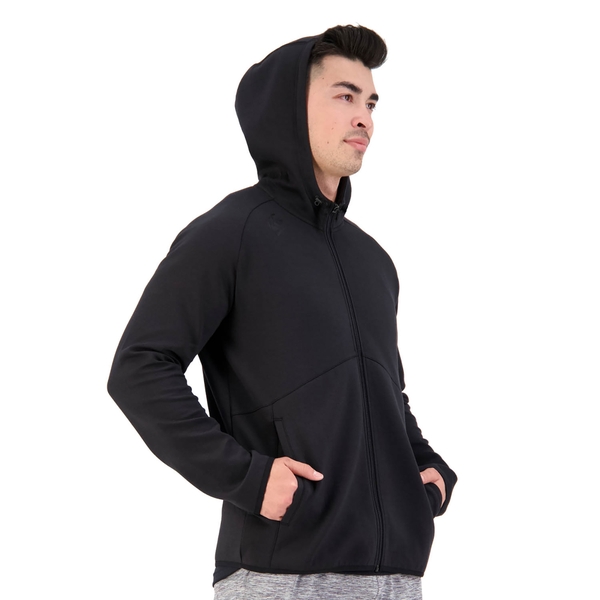 Canterbury Of New Zealand MEN'S VAPODRI FULL ZIP TEMPO HOODED SWEATSHIRT IN JET BLACK