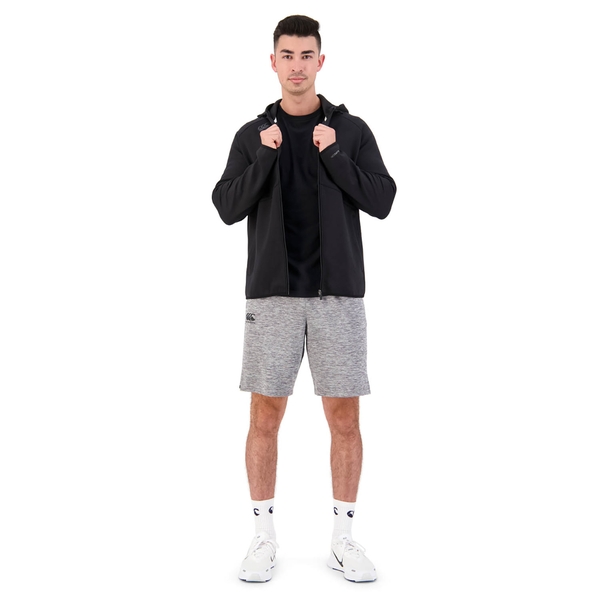 Canterbury Of New Zealand MEN'S VAPODRI FULL ZIP TEMPO HOODED SWEATSHIRT IN JET BLACK