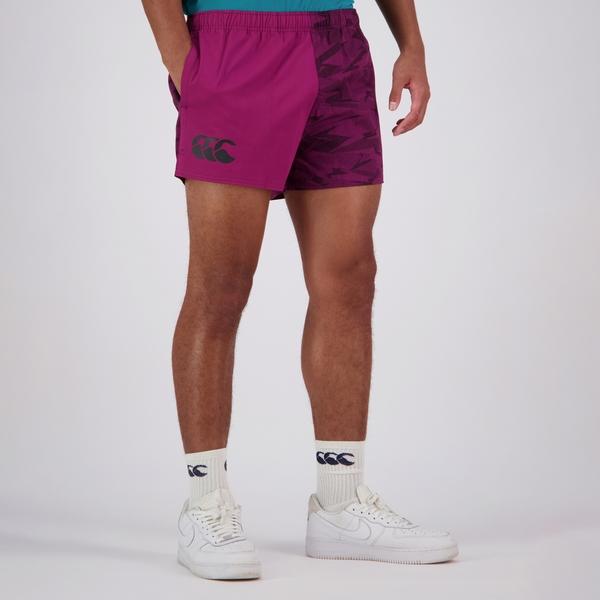 canterbury of new zealand MENS CAMO HARLEQUIN SHORT MAROON