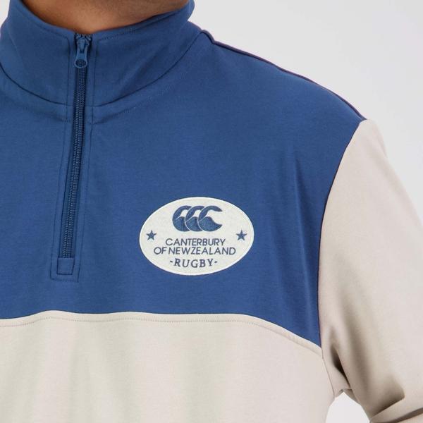 Canterbury Of New Zealand MENS CCC QUARTER-ZIP SWEATER SILVER