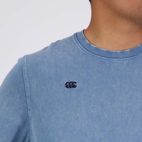 Canterbury Of New Zealand MENS CCC SCRIPT WASHED T-SHIRT BLUE