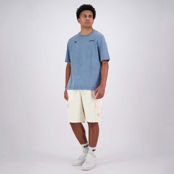 Canterbury Of New Zealand MENS CCC SCRIPT WASHED T-SHIRT BLUE