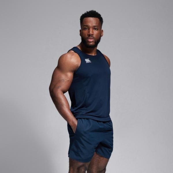 Canterbury Of New Zealand MENS CLUB DRY SINGLET IN NAVY