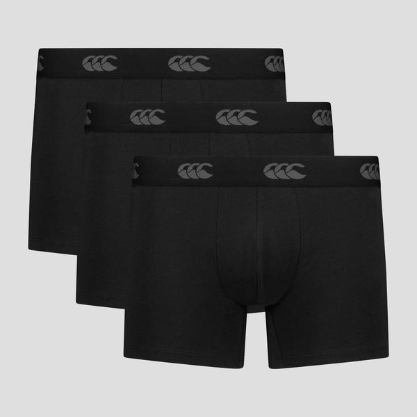 canterbury of new zealand MENS COTTON BRIEF 3-PACK BLACK