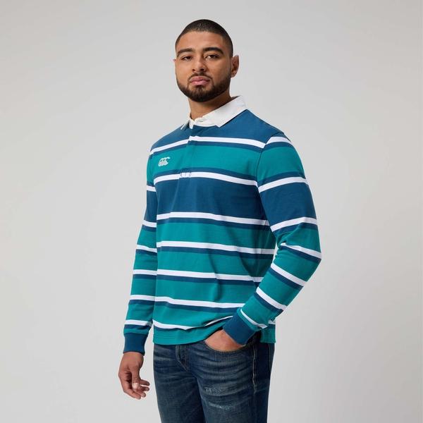 Canterbury Of New Zealand MENS ENGINEERED STRIPE RUGBY BLUE