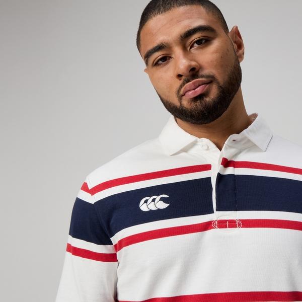 Canterbury Of New Zealand MENS ENGINEERED STRIPE RUGBY EGRET