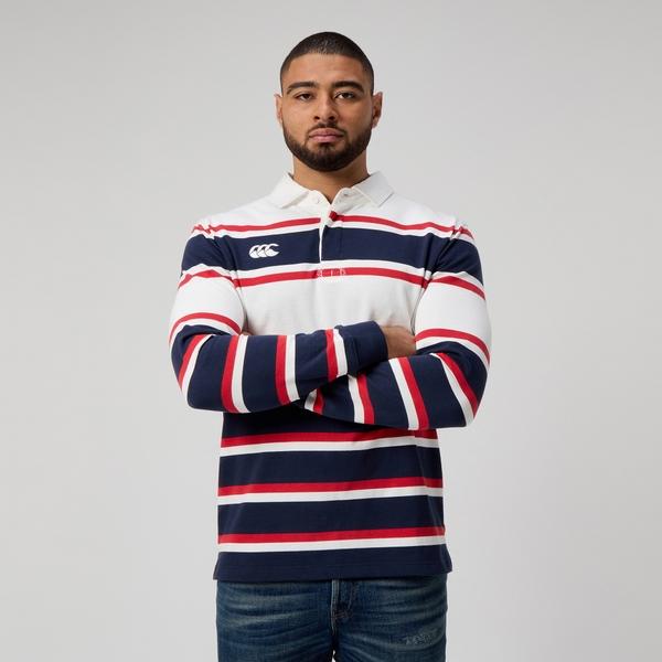 canterbury of new zealand MENS ENGINEERED STRIPE RUGBY EGRET