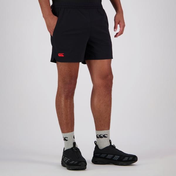 canterbury of new zealand MENS EVEREST 5in WOVEN SHORT BLACK