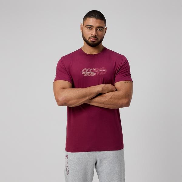 canterbury of new zealand MENS FUNDAMENTAL T-SHIRT MAROON