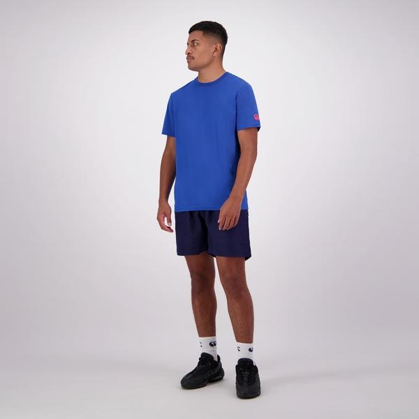 Canterbury Of New Zealand MENS FUNDAMENTALS BACK PRINT T-SHIRT BLUE