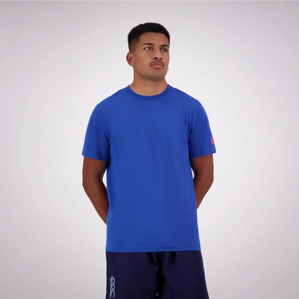 canterbury of new zealand MENS FUNDAMENTALS BACK PRINT T-SHIRT BLUE