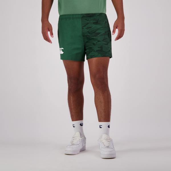 canterbury of new zealand MENS FUNDAMENTALS CAMO HARLEQUIN SHORT GREEN