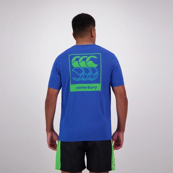 Canterbury Of New Zealand MENS FUNDAMENTALS RADIAL T-SHIRT BLUE