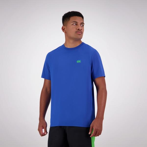 canterbury of new zealand MENS FUNDAMENTALS RADIAL T-SHIRT BLUE