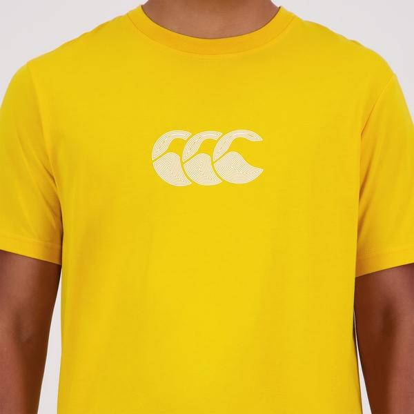 Canterbury Of New Zealand MENS FUNDAMENTALS RADIAL T-SHIRT YELLOW