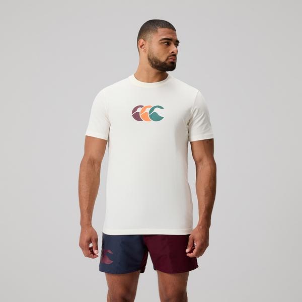 canterbury of new zealand MENS FUNDAMENTALS T-SHIRT EGRET