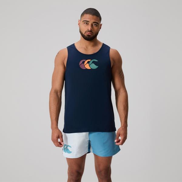 canterbury of new zealand MENS FUNDAMENTALS TANK NAVY
