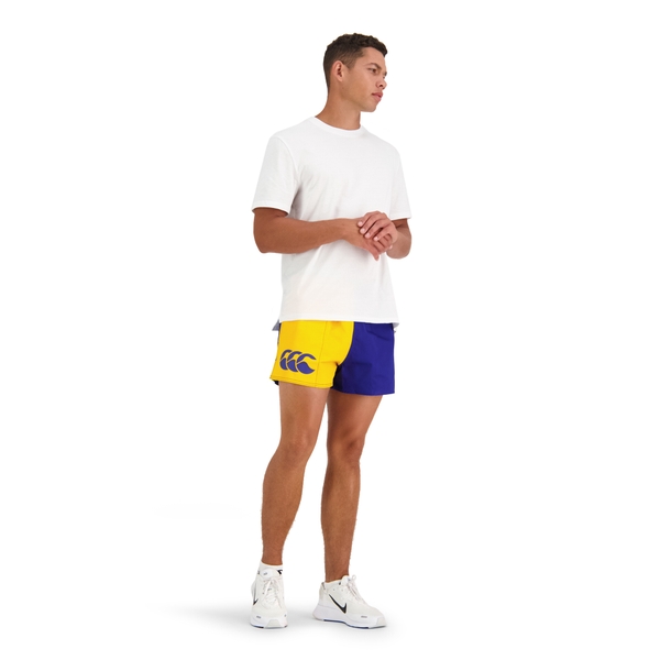 Canterbury Of New Zealand MENS HARLEQUIN SHORT BLUE/YELLOW