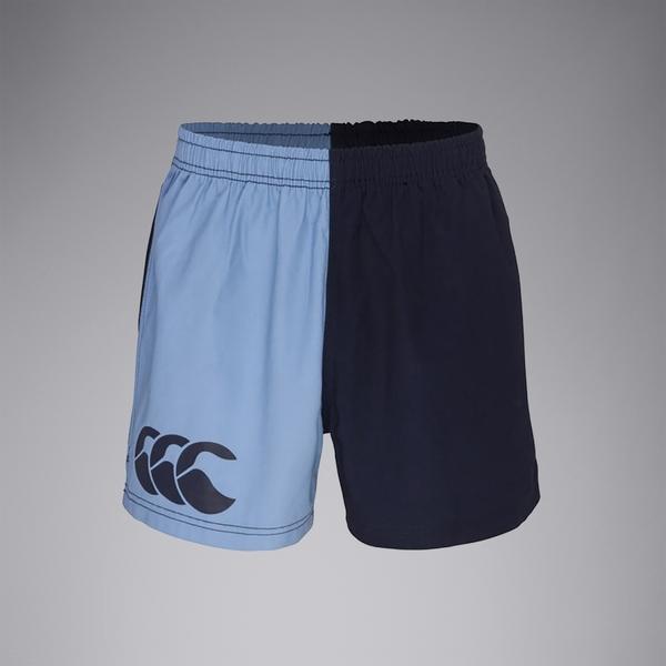 canterbury of new zealand MENS HARLEQUIN SHORT BLUE