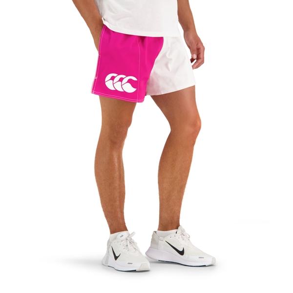 canterbury of new zealand MENS HARLEQUIN SHORT PINK