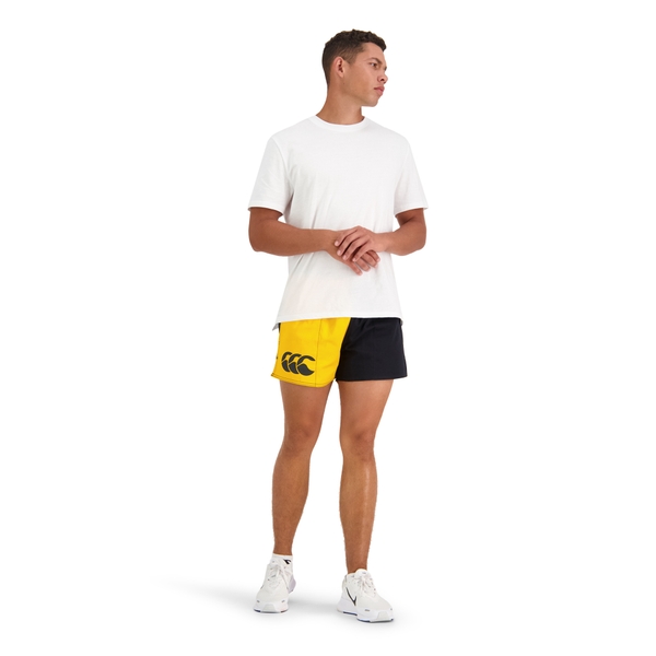 Canterbury Of New Zealand MENS HARLEQUIN SHORT YELLOW