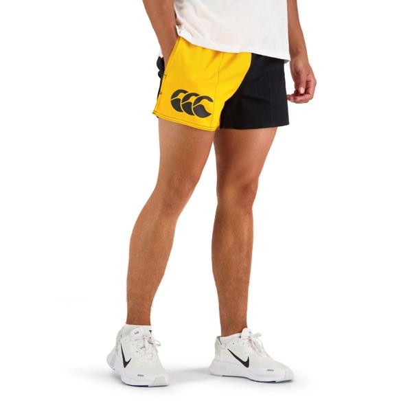 canterbury of new zealand MENS HARLEQUIN SHORT YELLOW