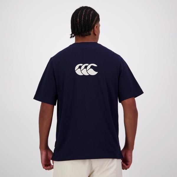 Canterbury Of New Zealand MENS HERITAGE PANELLED T-SHIRT NAVY