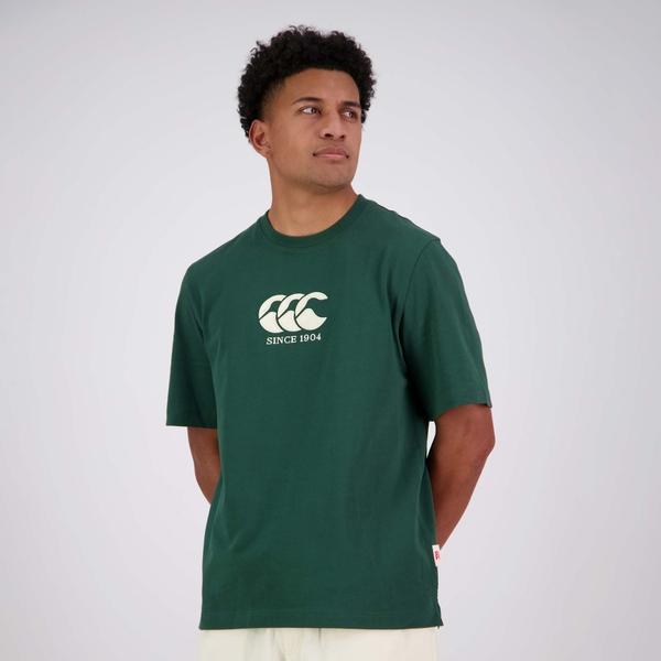 canterbury of new zealand MENS HERITAGE T-SHIRT GREEN