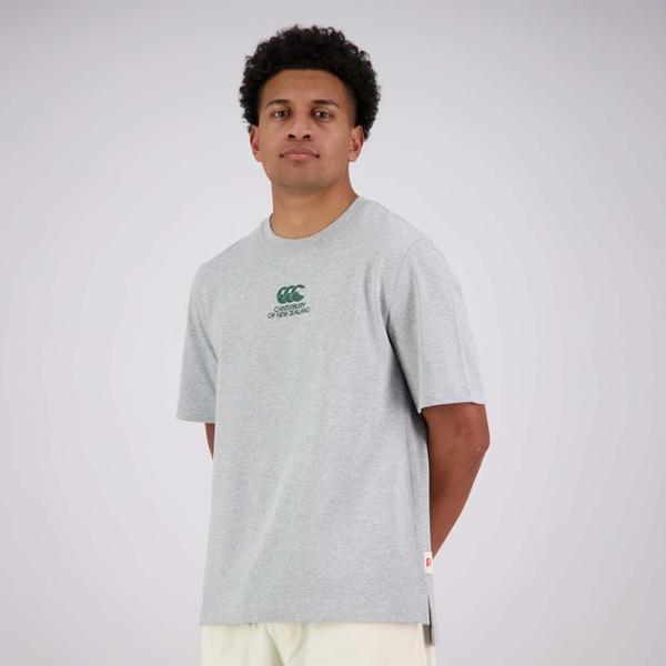 canterbury of new zealand MENS HERITAGE T-SHIRT GREY