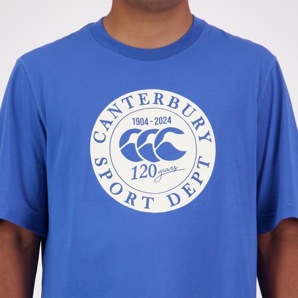 Canterbury Of New Zealand MENS SPORT DEPT. LOGO T-SHIRT BLUE