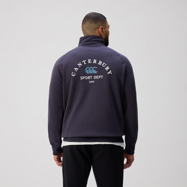 Canterbury Of New Zealand MENS SPORT DEPT. QUARTER-ZIP SWEATER INDIA INK
