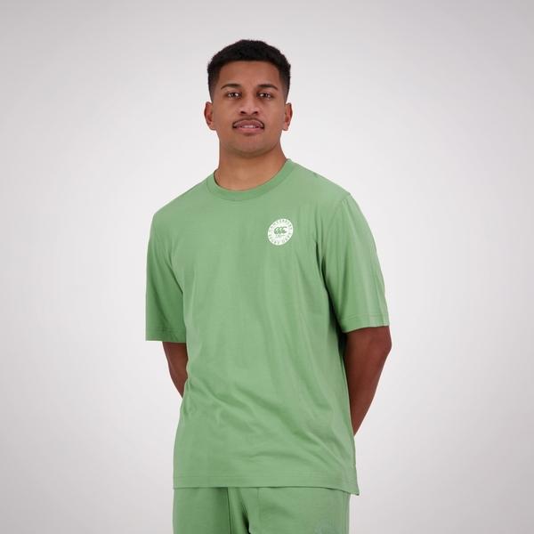 canterbury of new zealand MENS SPORT DEPT. T-SHIRT GREEN