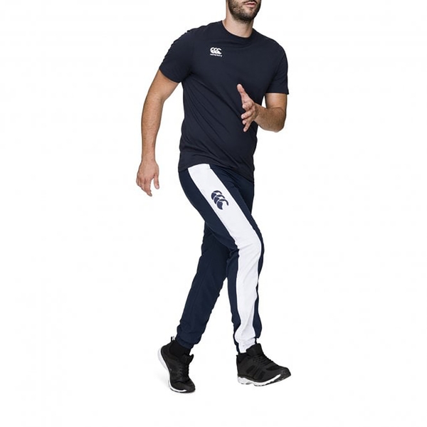 Canterbury Of New Zealand MENS STRIPE CUFFED TRACKPANT NAVY