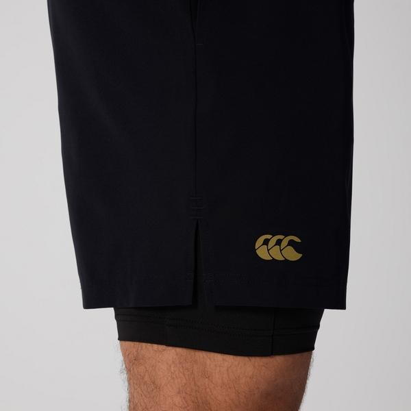 Canterbury Of New Zealand MENS TEMPO+ 2-IN-1 SHORT BLACK