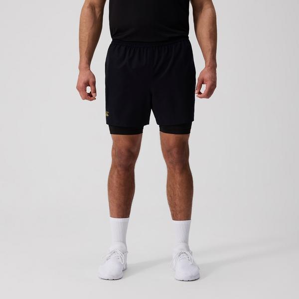 canterbury of new zealand MENS TEMPO+ 2-IN-1 SHORT BLACK