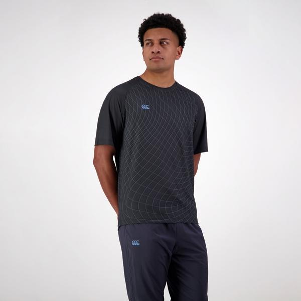 canterbury of new zealand MENS TEMPO+ AOP TRAINING T-SHIRT INDIA INK