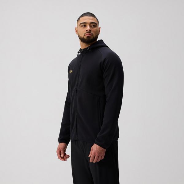 Canterbury Of New Zealand MENS TEMPO+ FULL-ZIP HOODIE BLACK