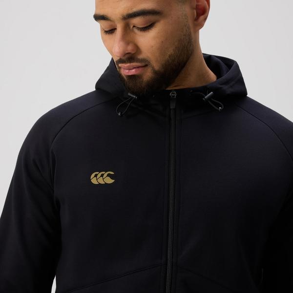 Canterbury Of New Zealand MENS TEMPO+ FULL-ZIP HOODIE BLACK