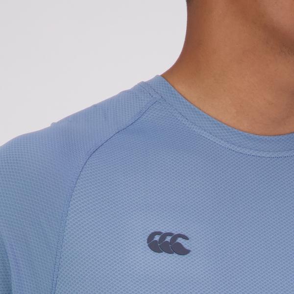 Canterbury Of New Zealand MENS TEMPO+ LONG SLEEVE TRAINING T-SHIRT BLUE
