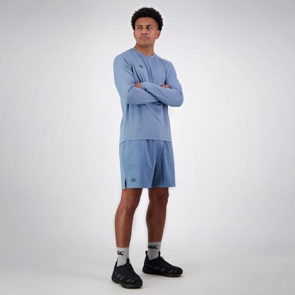 Canterbury Of New Zealand MENS TEMPO+ LONG SLEEVE TRAINING T-SHIRT BLUE