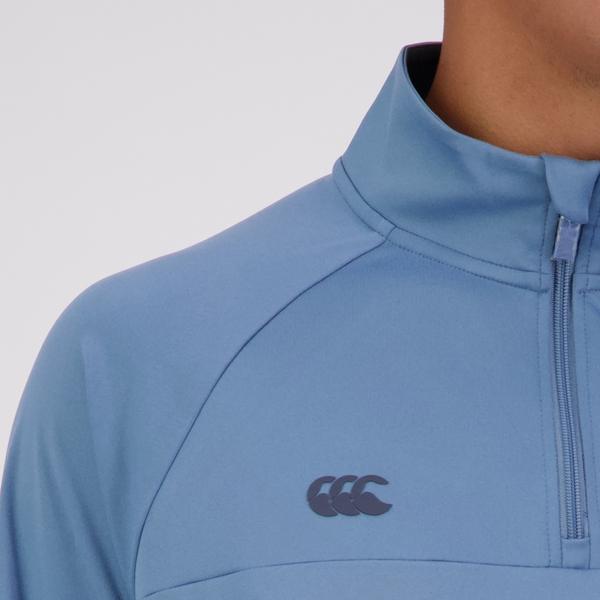 Canterbury Of New Zealand MENS TEMPO+ QUARTER ZIP SWEATER BLUE
