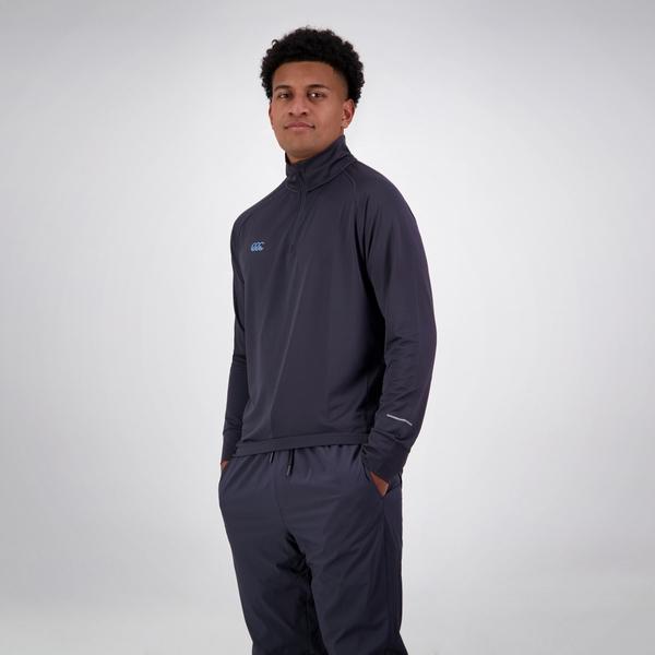 canterbury of new zealand MENS TEMPO+ QUARTER ZIP TRAINING TOP INDIA INK