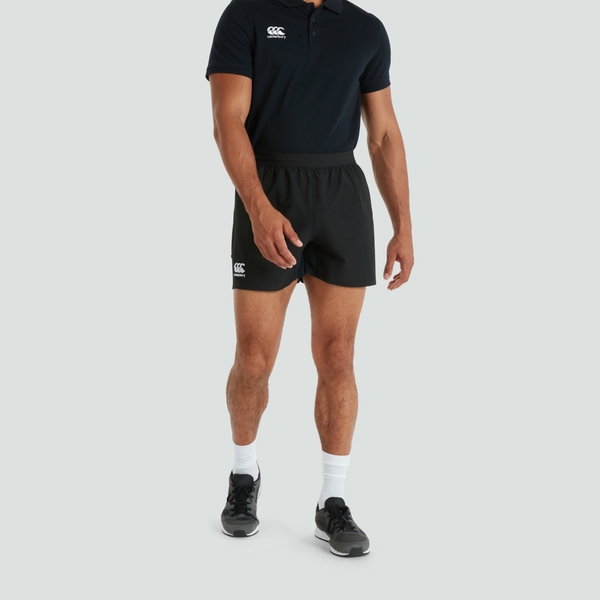 canterbury of new zealand MENS TOURNAMENT SHORT BLACK